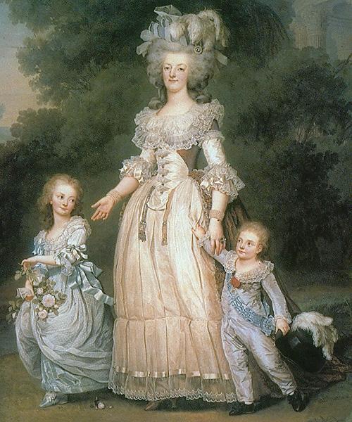 Adolf-Ulrik Wertmuller Marie Antoinette with her children France oil painting art